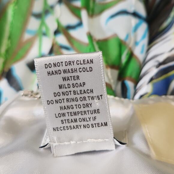 Vintage Cache Womens Dress Size SM Strapless Tropical Artsy Abstract Sequins - Picture 14 of 14